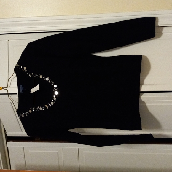 J. McLaughlin sweater cashmere black, size M. NWT. - Picture 2 of 7